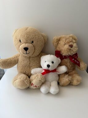 FAO Schwarz Plush Teddy Bear Set – 3 Cuddly Small Bears